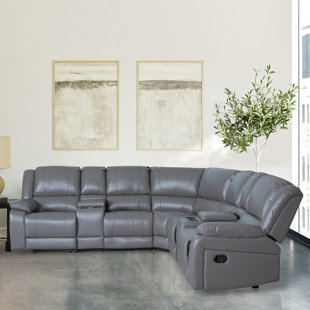 Donnivin 107 Wide Faux Leather Reversible Reclining Corner Sectional 